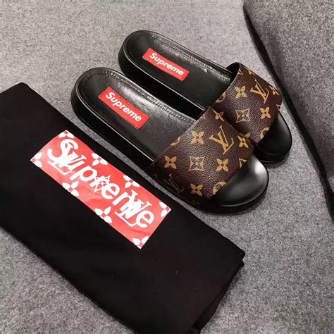 supreme slides lv|louis vuitton supreme logo.